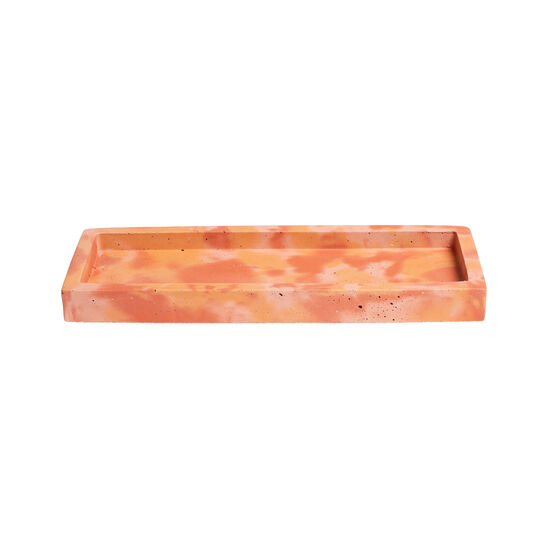 Concrete rectangular marble tray